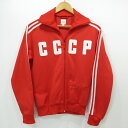 【中古】adidas | アディダス ジャージ トラックジャケット レッド サイズ:XS【三重本店】