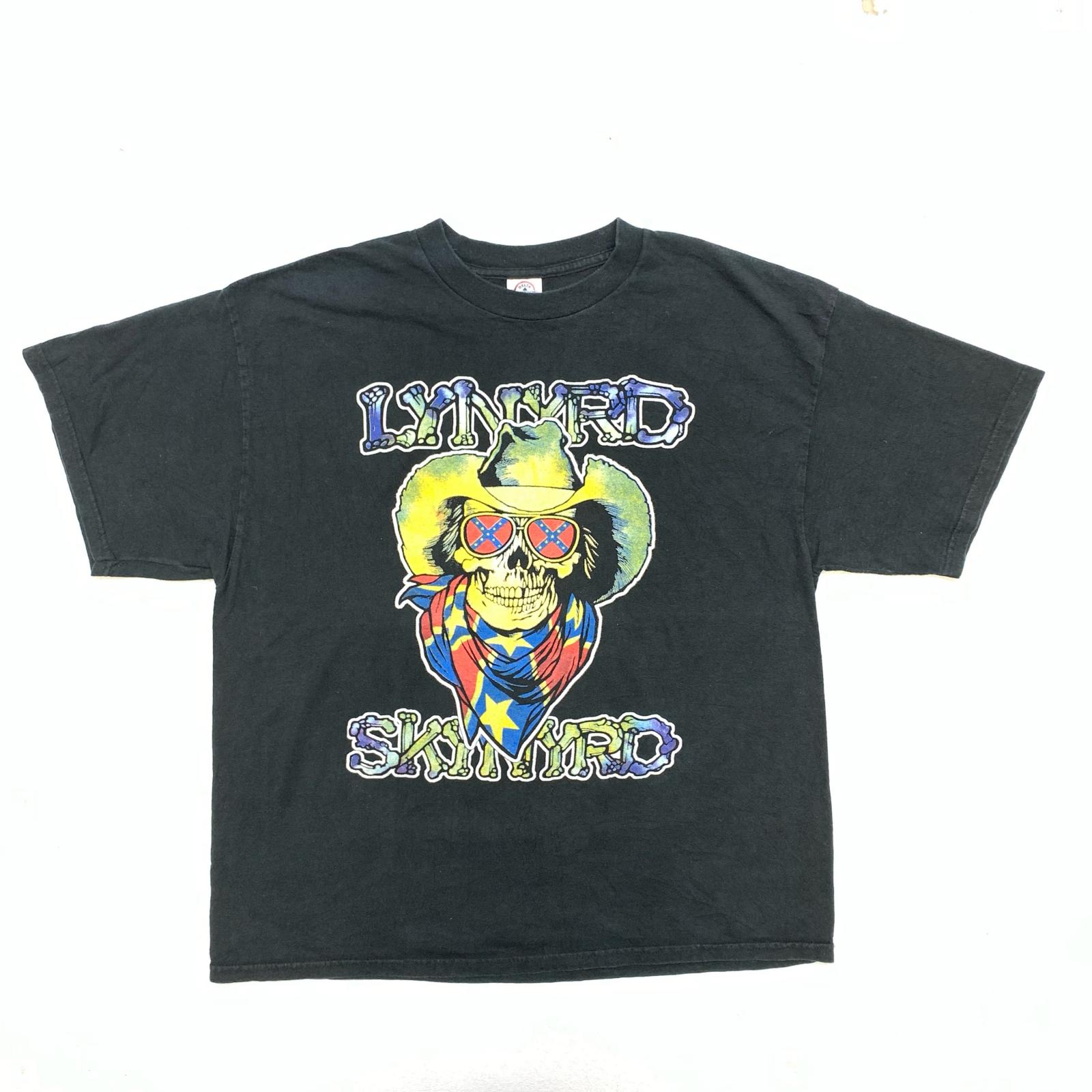 【中古】 DELTA PRO WEIGHT デルタ　00年代　DYNYRD SKYNYRD 30 YEARS　ミュージック　バンドT　両面プリント 半袖Tシャツ ブラック サイズ：XL【加古川物流】
