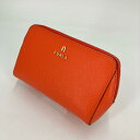 【中古】Furla | フルラ ポーチ オレンジ【イオン広店】