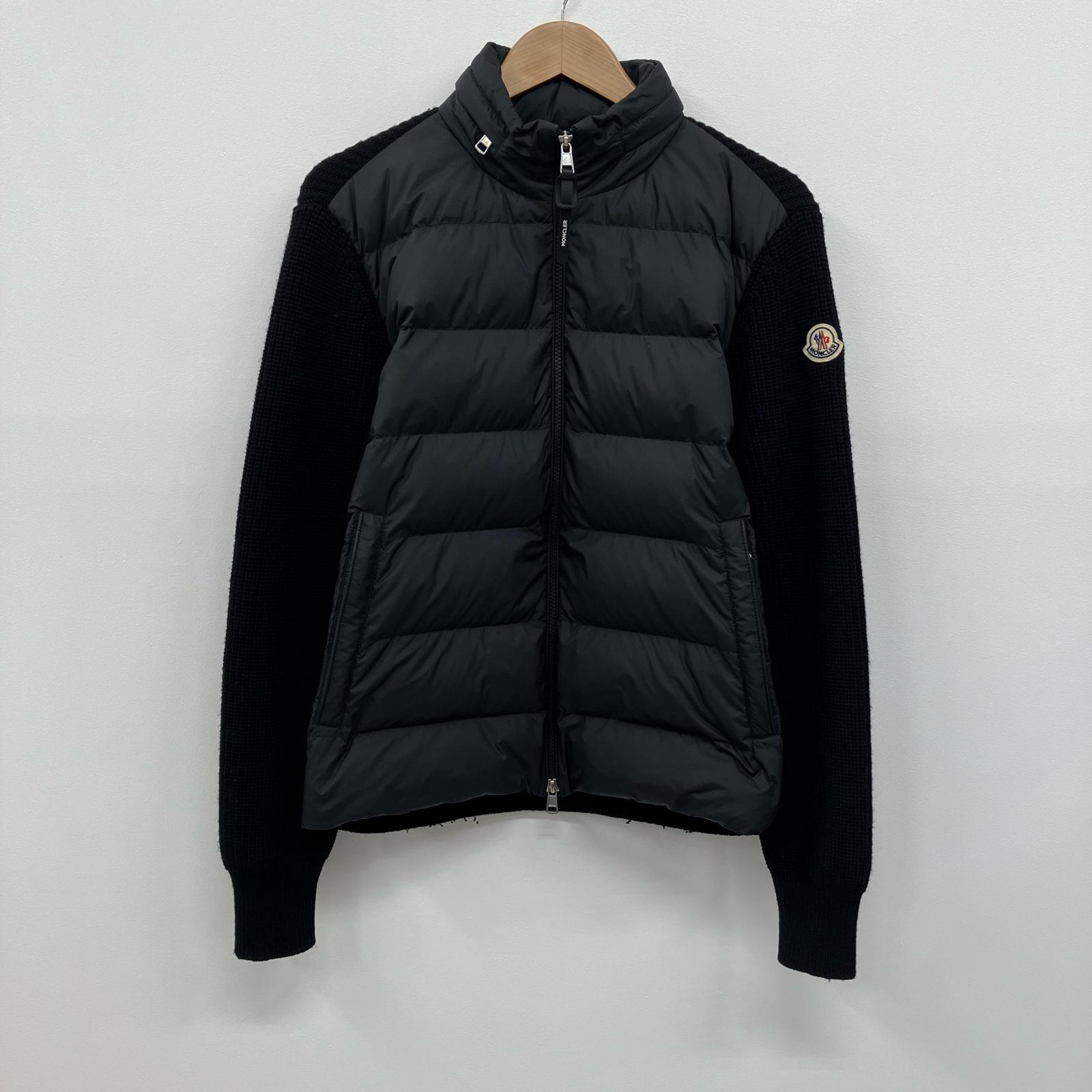 【中古】MONCLER | モンクレール CARDIGAN TRICOT ダウンジャケット J20919B00032 ブラック サイズ:M【イオン広店】