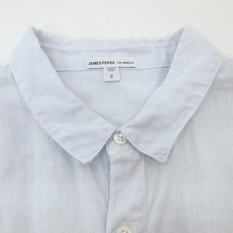 【中古】JAMES PERSE | ジェームスパース リネンスタンダードシャツ 長袖シャツ 18013201301 ライトブルー サイズ：2【姫路東店】