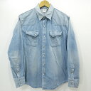 【中古】WACKOMARIA×Wrangler | ワコマリア×ラングラー 長袖デニムシャツ WS9069 ブルー サイズ:L【三重本店】