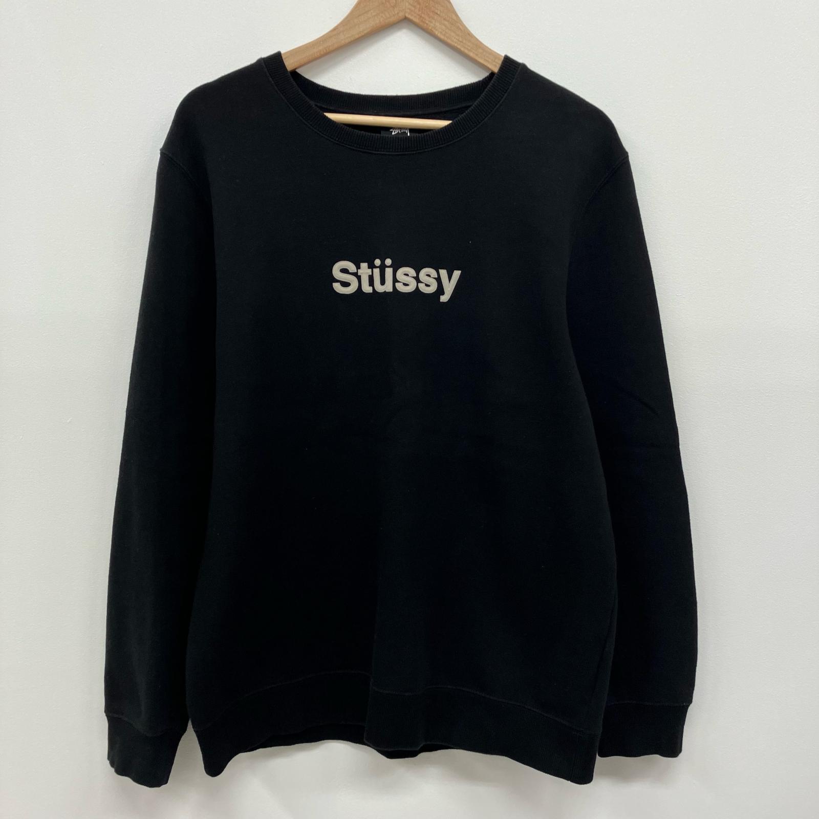 Buy Stussy Varsity Oversized Crewneck 'Black' - 118536 BLAC