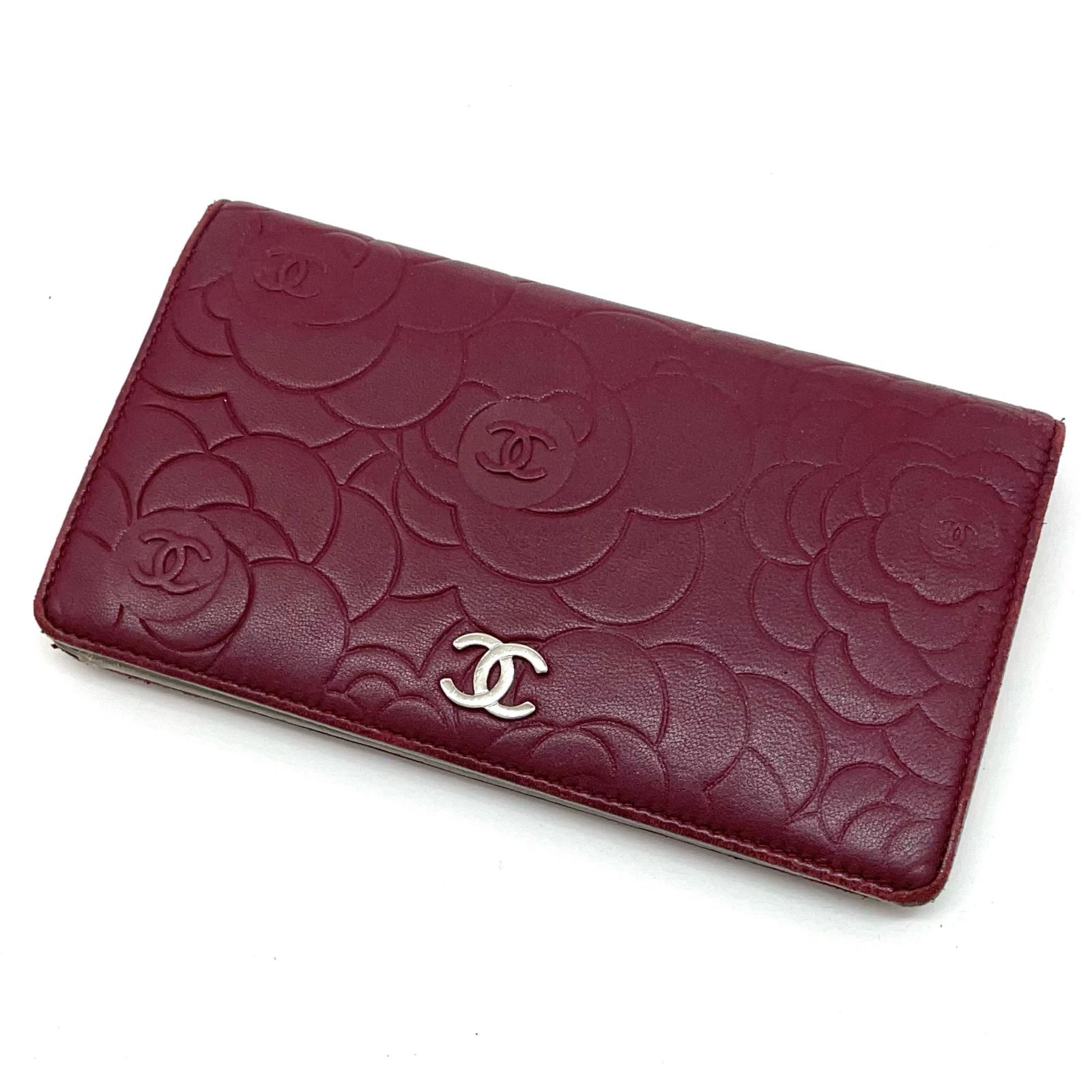 【中古】CHANEL | シャネル カメリア 二つ折り長財布 17798432 レッド【尾張小牧店】