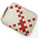 【中古】BOTTEGA VENETA | ボッテガヴェネタ イントレチャート コインケース ホワイト×レッド【尾張小牧店】