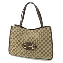 【中古】GUCCI | グッチ GGキャンバス ホースビット トートバッグ 623694 ベージュ【三重本店】