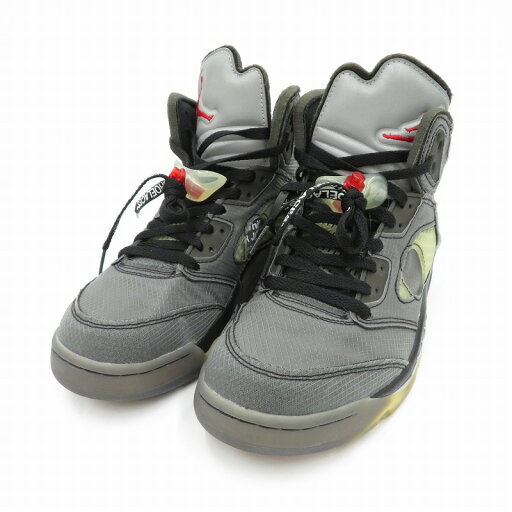 【中古】NIKE | ナイキ ×Off-White Air Jordan 5 'Black/Muslin/Fire Red' スニーカー CT8480-001 エアジョーダン グレー 27cm【瀬戸大橋店】 【中古】NIKE | ナイキ ×Off-White Air Jordan 5 'Black/Muslin/Fire Red' スニーカー CT8480-001 エアジョーダン グレー 27cm【瀬戸大橋店】
