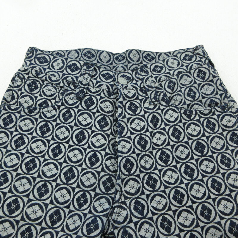 【中古】EVISU | エヴィス 家紋柄 デニムパンツ ネイビー×グレー サイズ：26【三重本店】