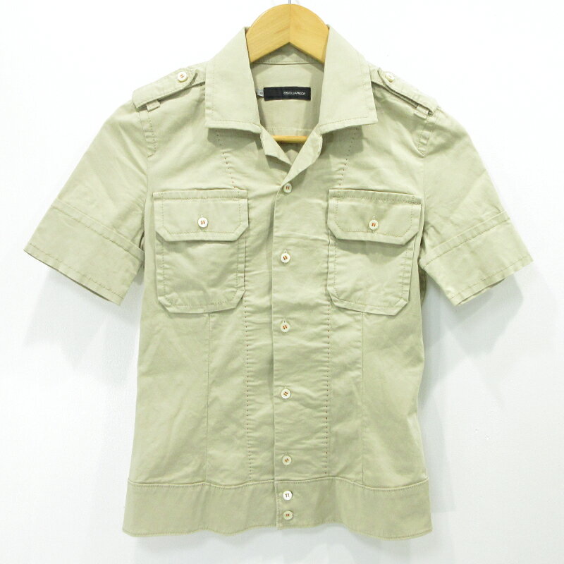 【中古】Dsquared | ディースクエアード 半袖シャツ ベージュ サイズ：38【三重本店】