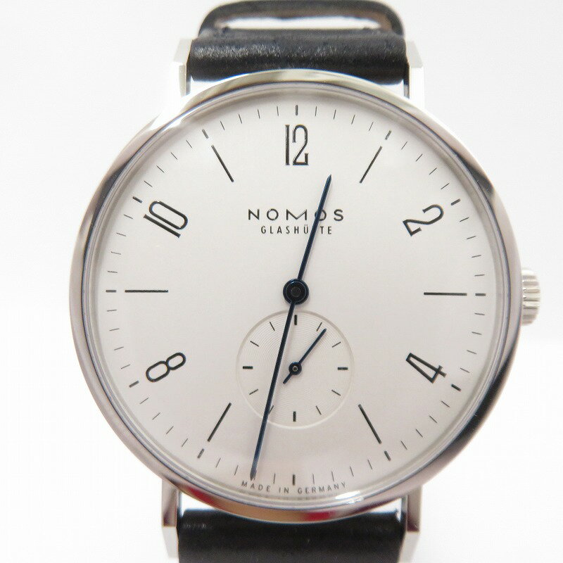 【中古】 NOMOS GLASHUTTE タンジェント38 アナログ 自動巻き 腕時計 - ブラック【瀬戸大橋店】