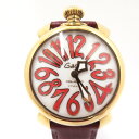 【中古】GaGaMILANO | ガガミラノ MANUALE40 アナログ 腕時計 - ブラウン【瀬戸大橋店】