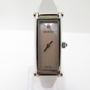 【中古】GUCCI | グッチ 1500L スクエアフェイス 1P ダイヤモンド アナログ 腕時計 - シルバー【瀬戸大橋店】
