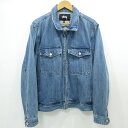 【中古】STUSSY | ステューシー DENIM GARAGE JKT デニム ブルー サイズ:L【三重本店】