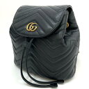 【中古】GUCCI | グッチ GGマーモント リュック・デイパック 528129 ブラック【尾張小牧店】
