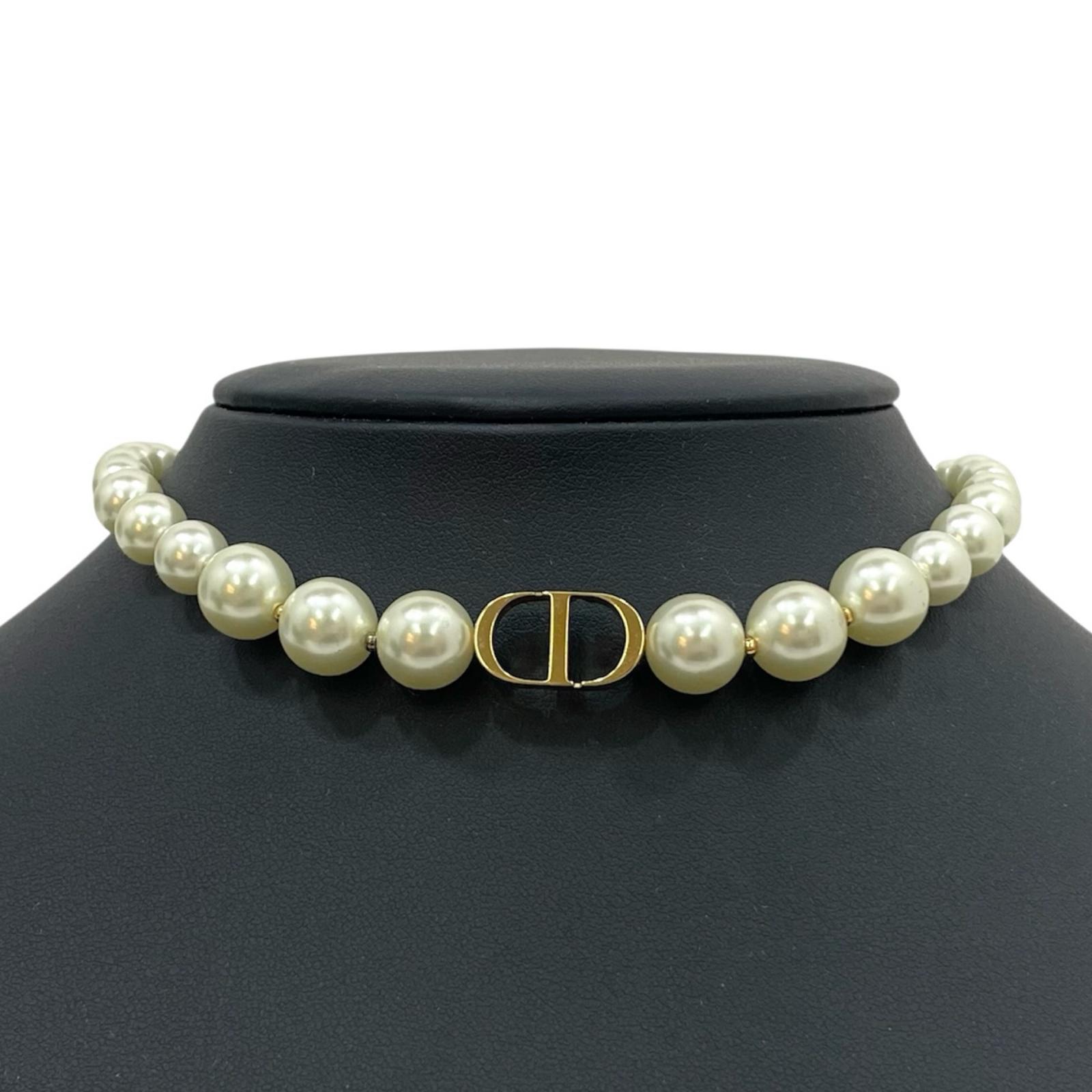 【中古】Dior | ディオール 30 Montaigne モンテーニュ チョーカー ホワイト【尾張小牧店】