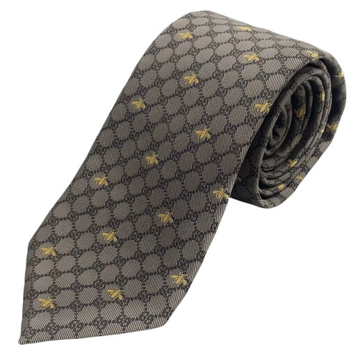 【中古】GUCCI | グッチ GGロゴ Bee ハチ ネクタイ 545078 4E002 ブラウン×ゴールド【尾張小牧店】 【中古】GUCCI | グッチ GGロゴ Bee ハチ ネクタイ 545078 4E002 ブラウン×ゴールド【尾張小牧店】