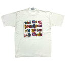 【中古】 90年代 CALCRU GIVE ME CHOCOLATE グラフィックTシャツ USA製 半袖Tシャツ ホワイト サイズ:L【加古川物流】