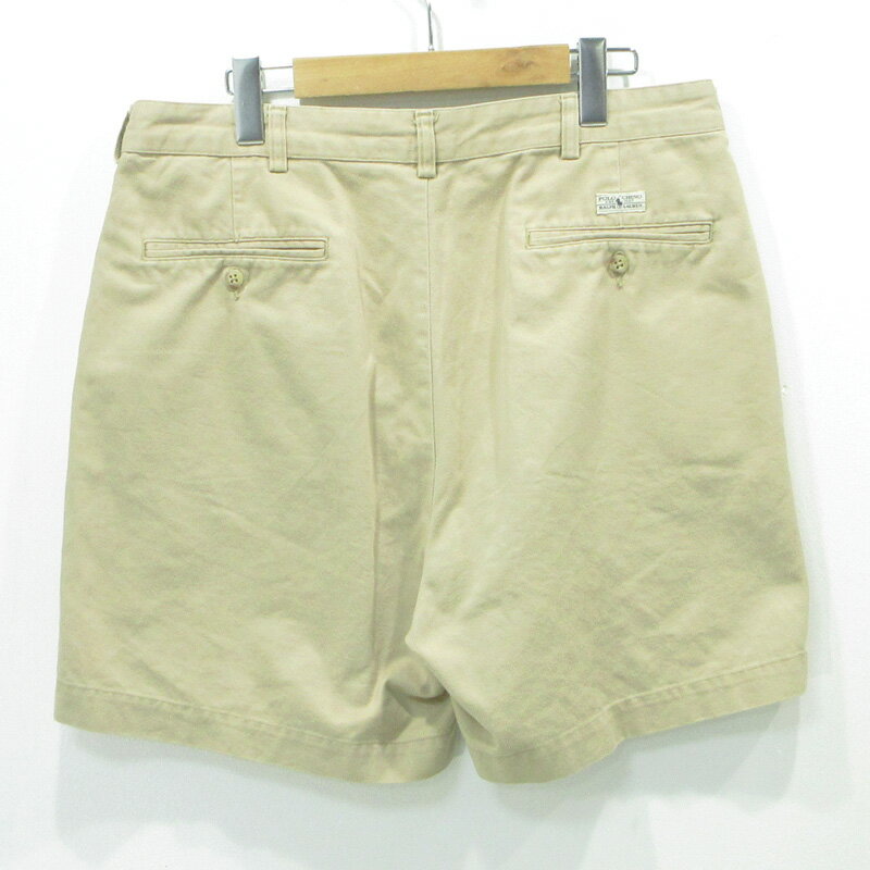 【中古】POLO RALPH LAUREN | ポロ・ラルフローレン POLO CHINO (ポロチノ) 90s ショートパンツ ベージュ サイズ：34【三重本店】