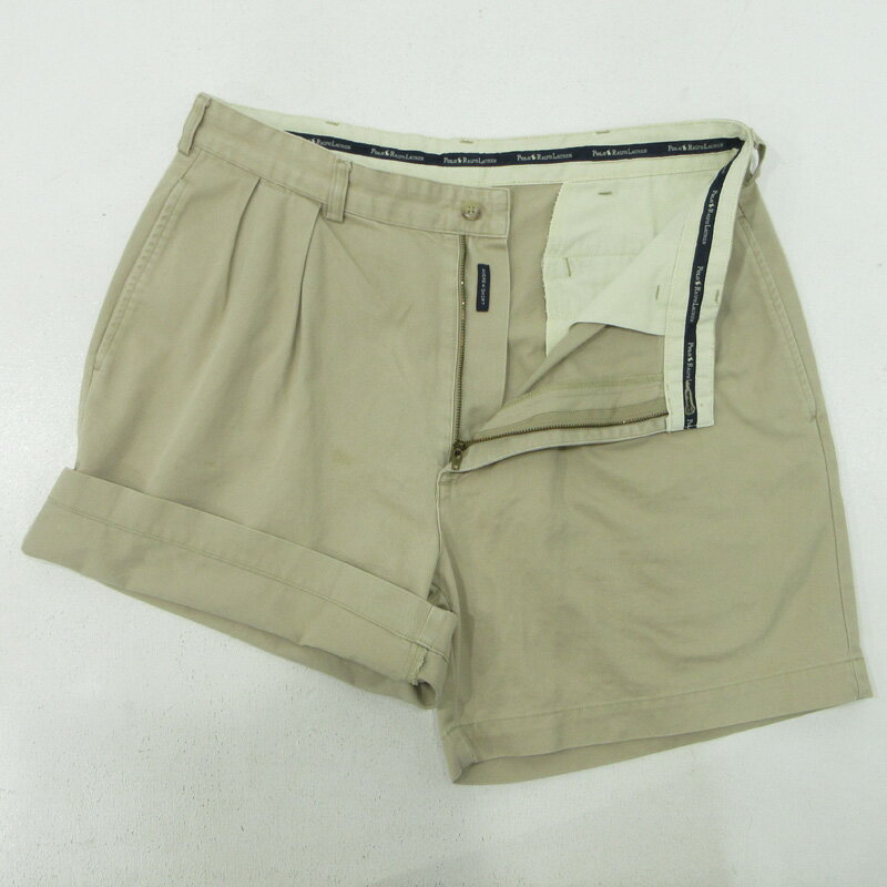 【中古】POLO RALPH LAUREN | ポロ・ラルフローレン POLO CHINO (ポロチノ) 90s ショートパンツ ベージュ サイズ：34【三重本店】