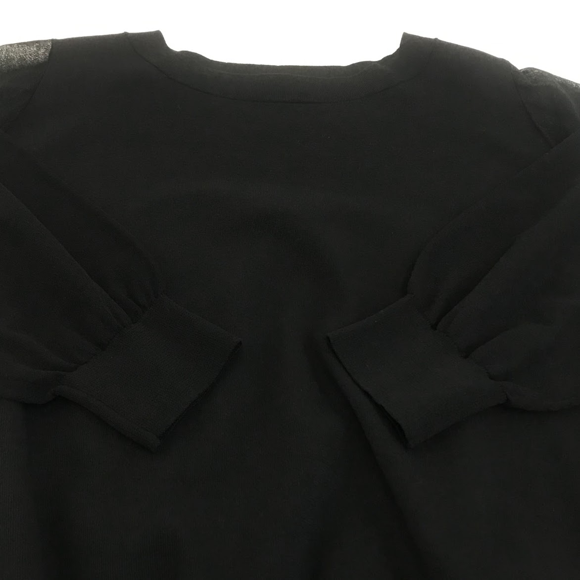 【中古】INDIVI | インディヴィ シアーニットアップ セットアップ 127-52401 ブラック サイズ：38【倉吉店】