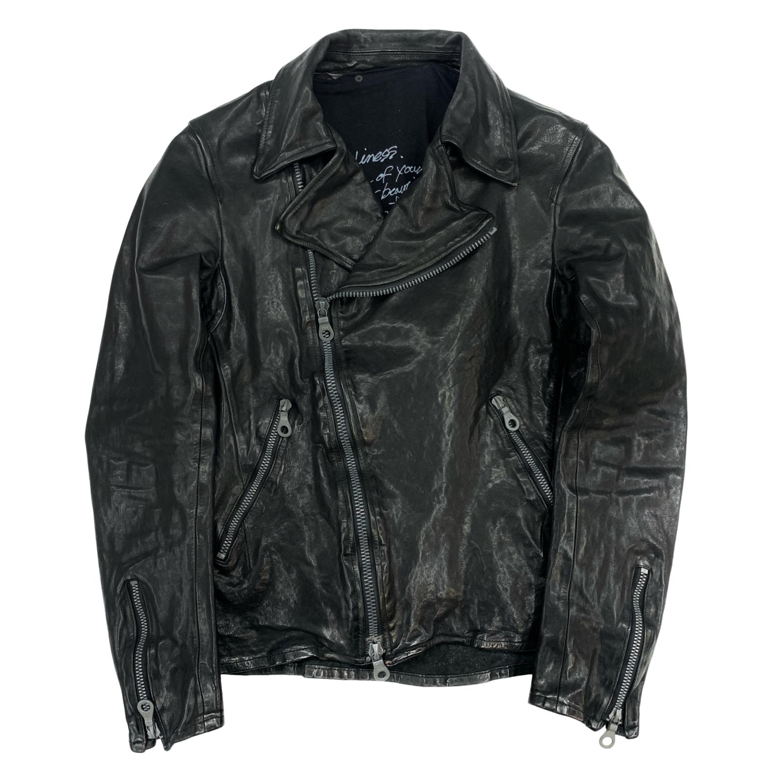 【最終価格】ISAMUKATAYAWA BACKLASH USED加工ライダース 67020600012933-1.jpg