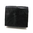 【中古】BOTTEGA VENETA | ボッテガヴェネタ 折り畳みコインパース コインケース ブラック【三重本店】