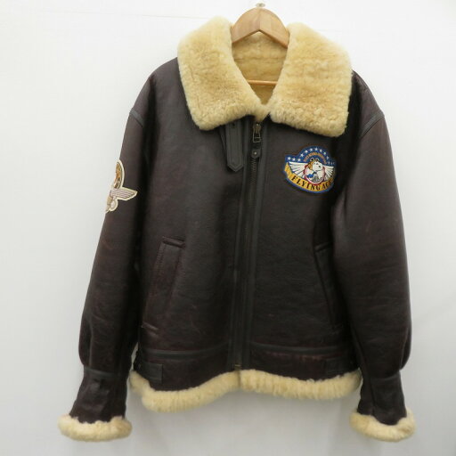 【中古】 スヌーピー B-3 JKT レザージャケット 羊革 300着限定(172/300) - ブラウン サイズ:L【瀬戸大橋店】 【中古】 スヌーピー B-3 JKT レザージャケット 羊革 300着限定(172/300) - ブラウン サイズ:L【瀬戸大橋店】