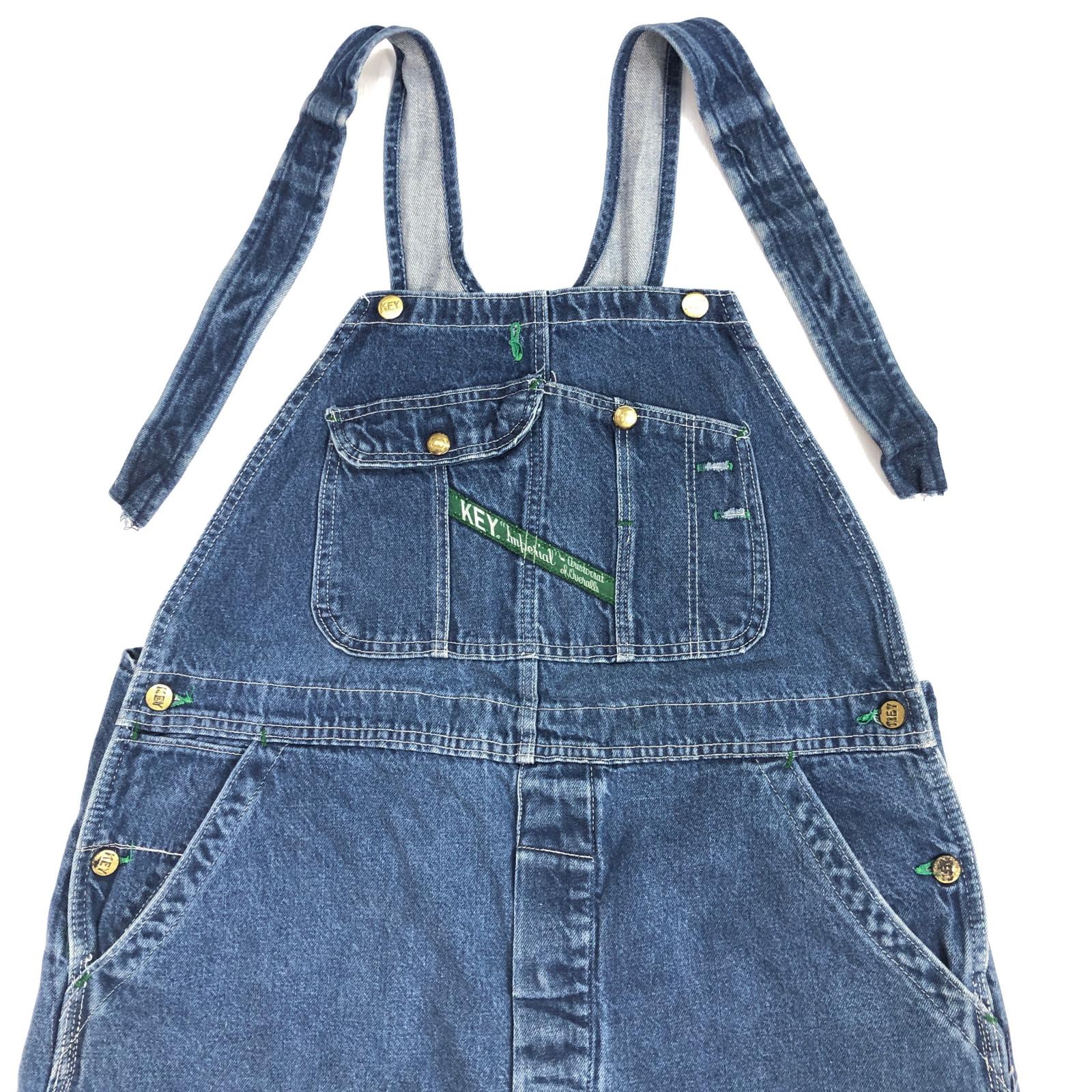 【中古】 【KEY】 オーバーオール インディゴ サイズ：40【加古川物流】