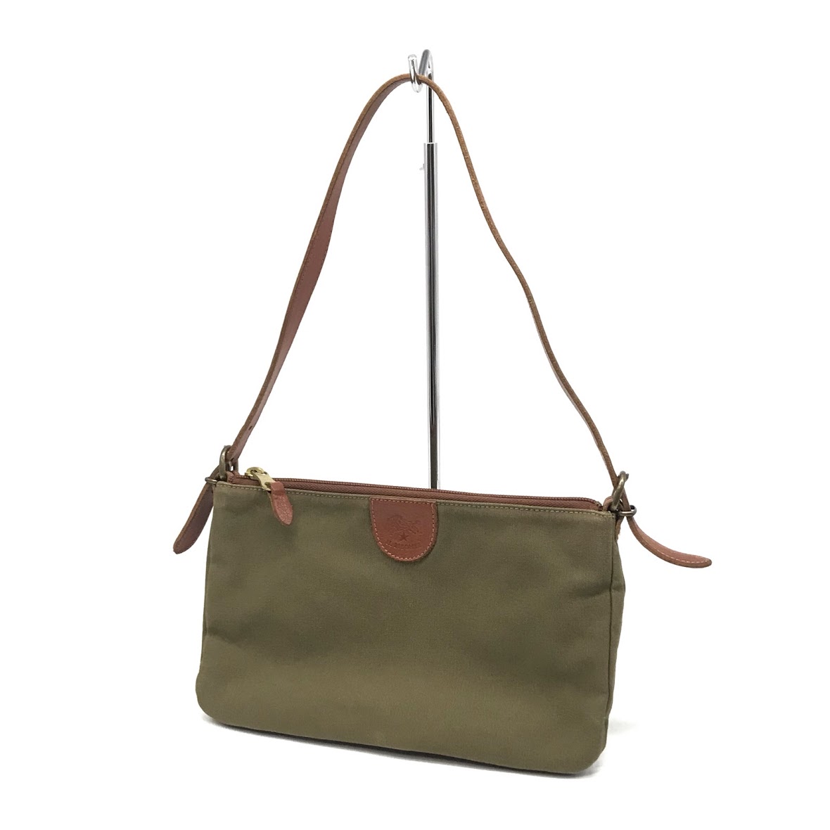 【中古】IL BISONTE | イルビゾンテ ショルダーバッグ カーキグリーン【倉吉店】