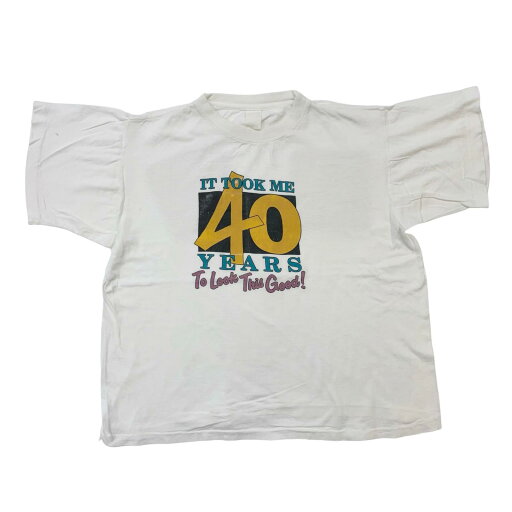 【中古】 90年代 It Took Me 40 Years To Look This Good ネタ 洒落 半袖Tシャツ ホワイト【加古川物流】 【中古】 90年代 It Took Me 40 Years To Look This Good ネタ 洒落 半袖Tシャツ ホワイト【加古川物流】