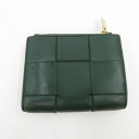 【中古】BOTTEGA VENETA | ボッテガヴェネタ マキシ イントレチャート 二つ折り財布 742698 グリーン【瀬戸大橋店】