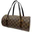 【中古】LOUIS VUITTON | ルイ・ヴィトン パピヨン PM ダミエ ハンドバッグ N51304 ブラウン【尾張小牧店】