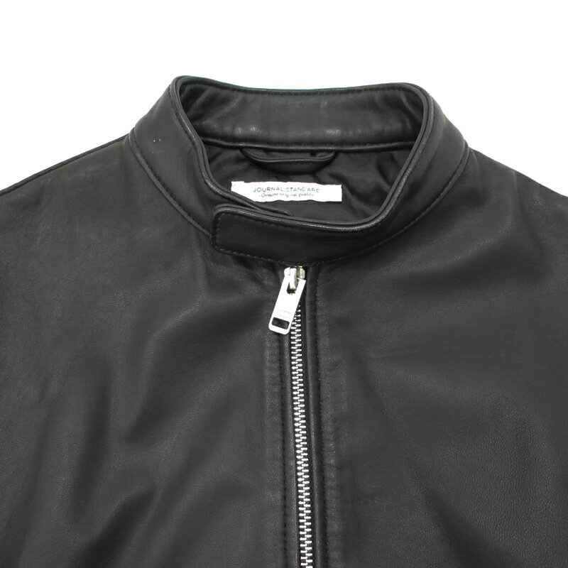 【中古】JOURNAL STANDARD | ジャーナルスタンダード シープレザーシングルライダースジャケット 17-011-600-8240-3-0 ブラック サイズ：S【三重本店】