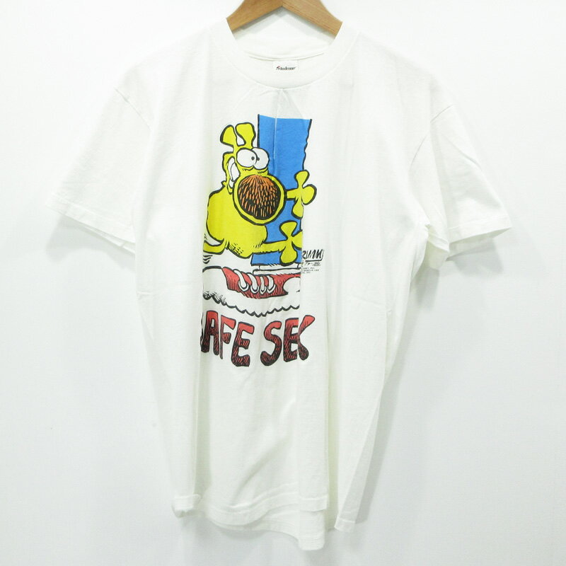 【中古】STEDMAN | ステッドマン Mother Goose＆Grimm 90s 裾アシンメトリー マザーグース＆グリム半袖Tシャツ ホワイト サイズ：L【三重本店】(4)
