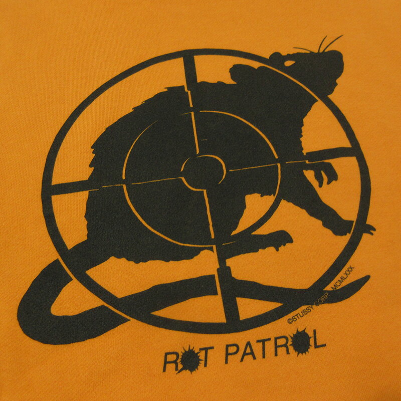 【中古】STUSSY | ステューシー Rat Patrol Hoodie プルオーバーパーカー オレンジ サイズ：S【三重本店】