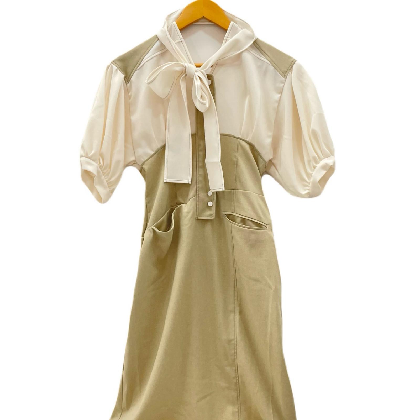 【中古】PUBLIC TOKYO | パブリックトーキョー ワンピース ベージュ サイズ：FreeSize【尾張小牧店】