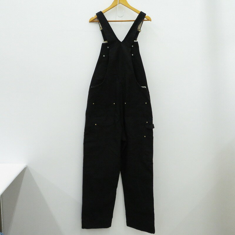 【中古】Carhartt | カーハート DUCK BIB OVERALLS オーバーオール 102776-001 サイズ:W34 ブラック【瀬戸大橋店】
