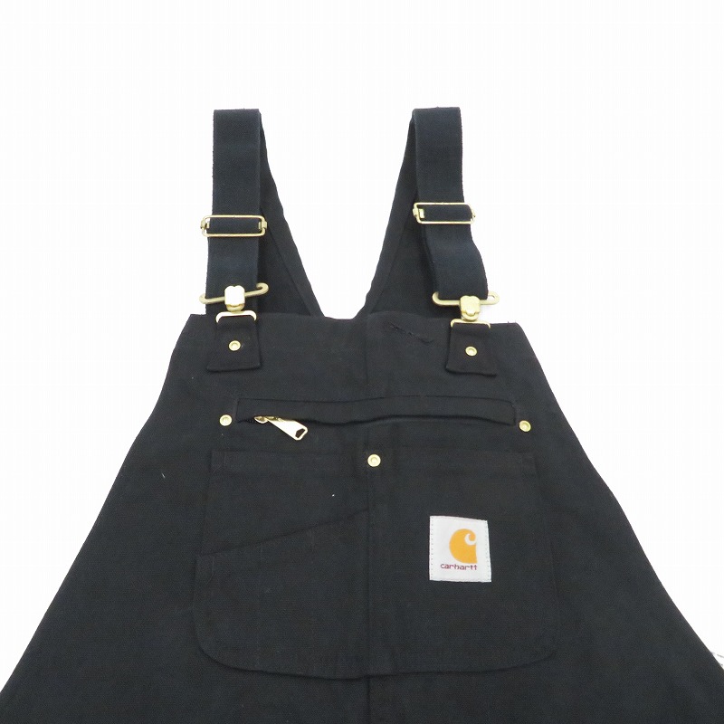 【中古】Carhartt | カーハート DUCK BIB OVERALLS オーバーオール 102776-001 サイズ:W34 ブラック【瀬戸大橋店】