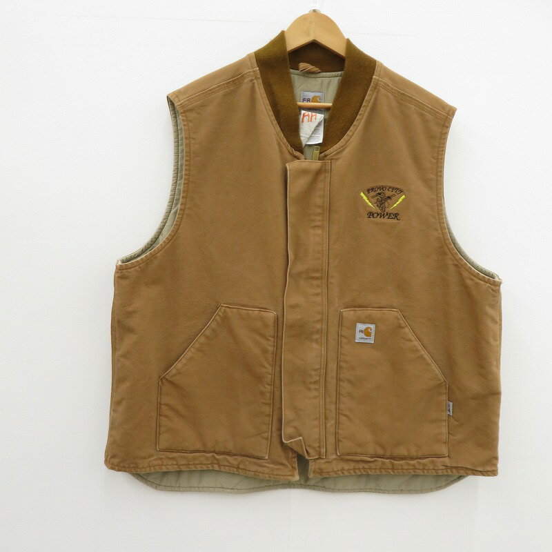 【中古】Carhartt | カーハート Duck Vest ベスト FRV036 サイズ：2XL ブラウン【瀬戸大橋店】