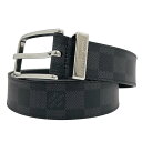 【中古】LOUIS VUITTON | ルイ・ヴィトン ポンヌフ 35MM ダミエ グラフィット ベルト M8200 ブラック【尾張小牧店】