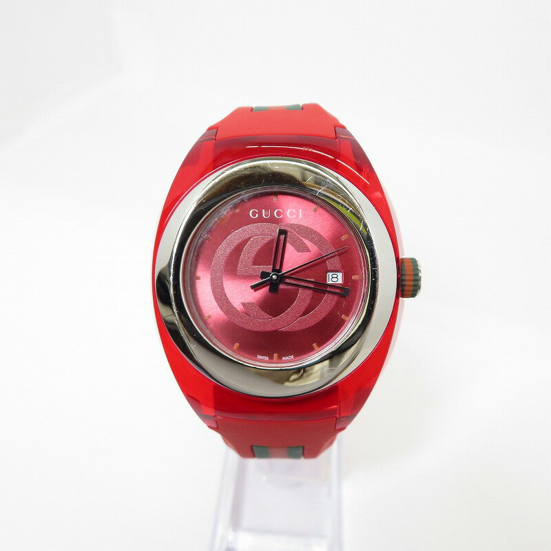 【中古】GUCCI | グッチ SYNC 腕時計 アナログクオーツ YA137103A レッド【瀬戸大橋店】