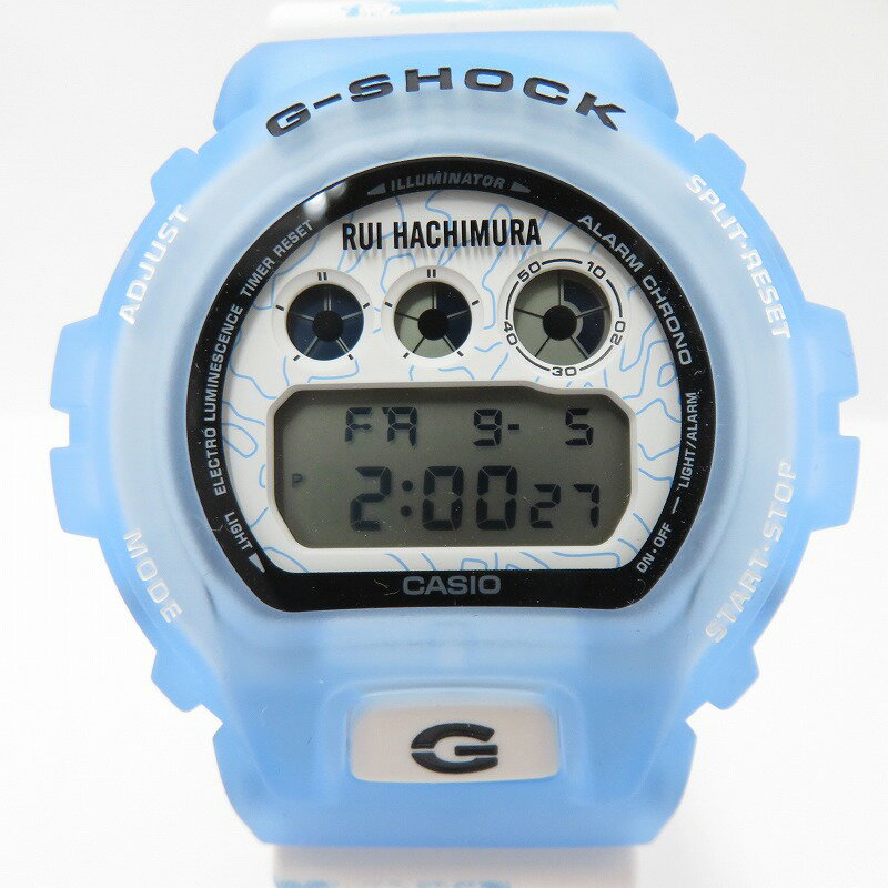 【中古】G-SHOCK | ジーショック 八村塁シグネチャーモデル デジタル 腕時計 DW-6900RH-2JR ブルー【瀬戸大橋店】