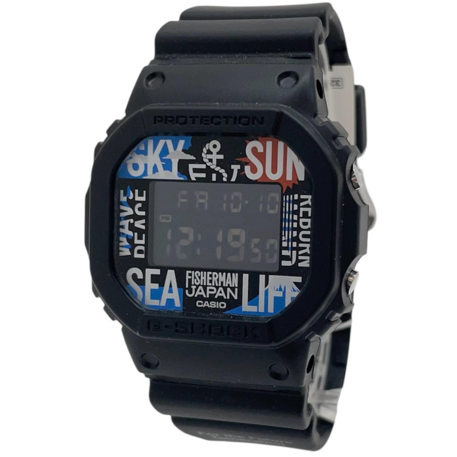 【中古】CASIO｜カシオ G-SHOCK　ジーショック FISHERMAN JAPAN　コラボ　5600シリーズ　腕時計 ブラック【尾張小牧店】