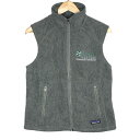【中古】Patagonia | パタゴニア シンチラフリースベスト 企業ロゴ刺繍 ベスト 25905FA14 グレー サイズ:S【倉吉店】