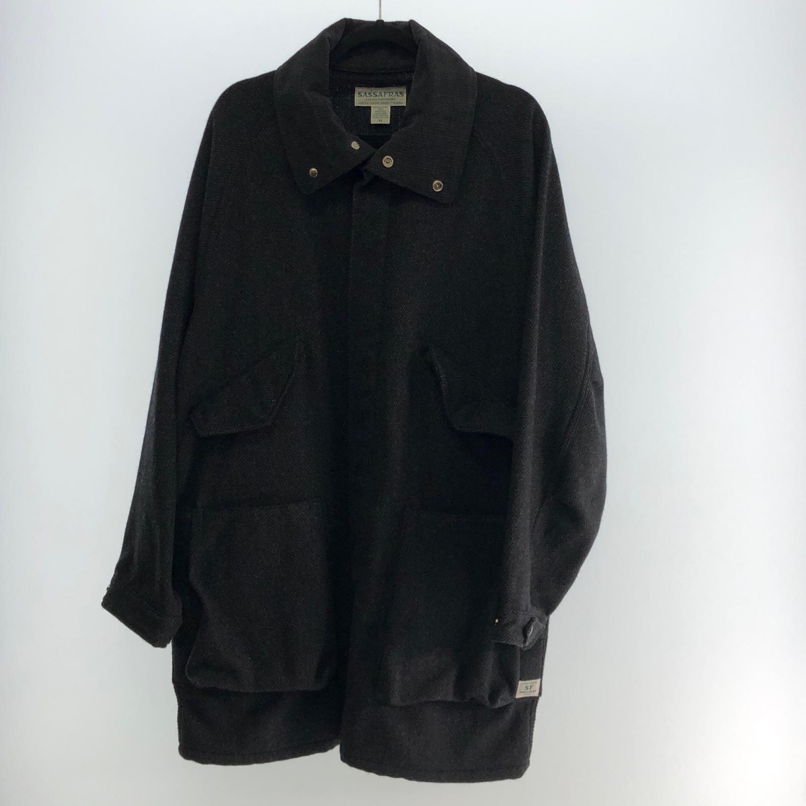 ササフラス　sassafras コート　サイズＳ ブラック SASSAFRAS(ササフラス)/OVERGROWN COAT : WEATHER オーバーグロウンコート