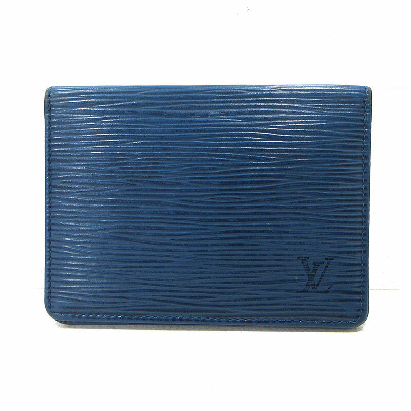 【中古】LOUIS VUITTON | ルイ・ヴィトン エピ ポルト2カルトヴェルティカル カードケース M63205 ブルー【三重本店】