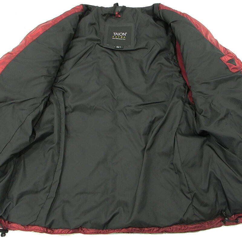 【中古】TAION | タイオン クルーネック インナーダウンセット ダウンジャケット EX-04A SET レッド サイズ：M【三重本店】