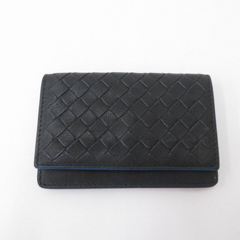 【中古】BOTTEGA VENETA | ボッテガヴェネタ イントレチャート カードケース ブラック【瀬戸大橋店】
