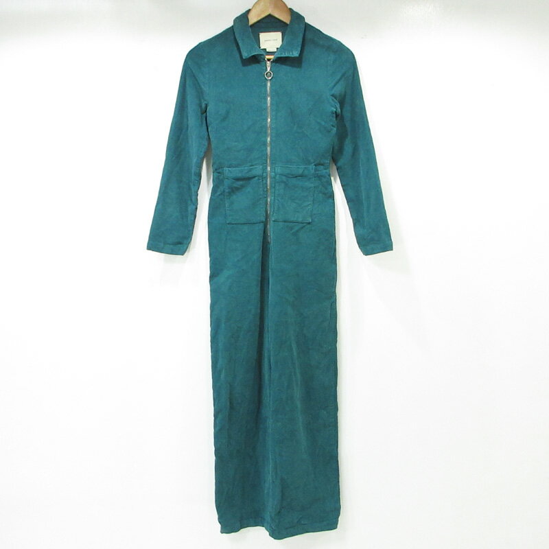 【中古】 PALOMA WOOL | パロマウール コーデュロイオールインワン ツナギ ストレッチあり 19-030-463-0002-3-0 グリーン サイズ：36(EU)【三重本店】