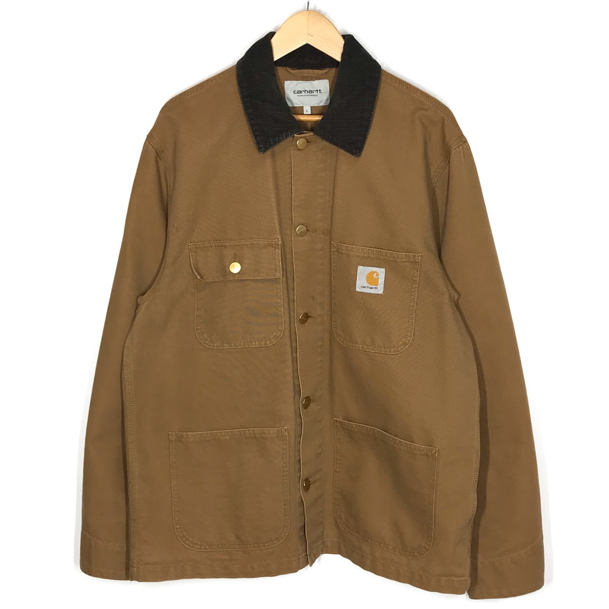 【中古】Carhartt WIP | カーハートダブリューアイピー MICHIGAN COAT ミシガンコート カバーオール I026480 ブラウン サイズ：L【倉吉店】